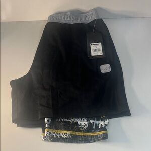 AND1 Black and Gray Mesh Shorts